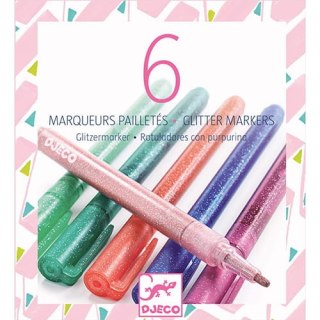 Markery brokatowe SWEET 6 szt. Djeco